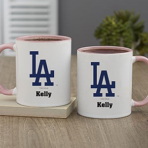 MLB Los Angeles Dodgers Personalized Coffee Mug 11oz. - Pink
