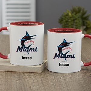 MLB Miami Marlins Personalized Coffee Mug 11oz. - Red