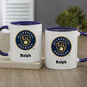 MLB Milwaukee Brewers Personalized Coffee Mug 11oz. - Blue