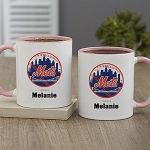 MLB New York Mets Personalized Coffee Mug 11oz. - Pink