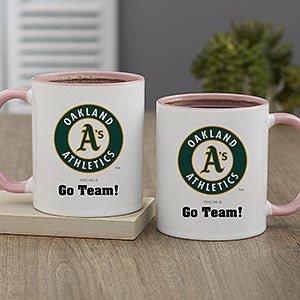 MLB Oakland Athletics Personalized Coffee Mug 11oz. - Pink