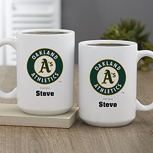 MLB Oakland Athletics Personalized Coffee Mug 15 oz. - White