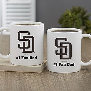 MLB San Diego Padres Personalized Coffee Mug 11 oz.- White