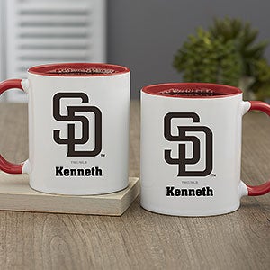 MLB San Diego Padres Personalized Coffee Mug 11oz. - Red