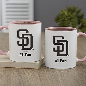 MLB San Diego Padres Personalized Coffee Mug 11oz. - Pink
