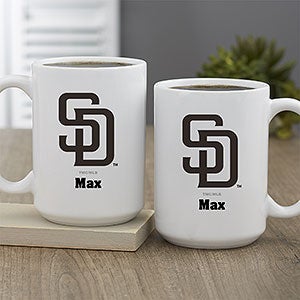 MLB San Diego Padres Personalized Coffee Mug 15 oz. - White