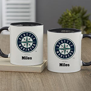 MLB Seattle Mariners Personalized Coffee Mug 11oz. - Black