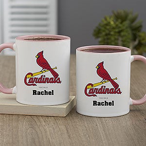 MLB St. Louis Cardinals Personalized Coffee Mug 11oz. - Pink