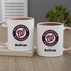 MLB Washington Nationals Personalized Coffee Mug 11oz. - Pink