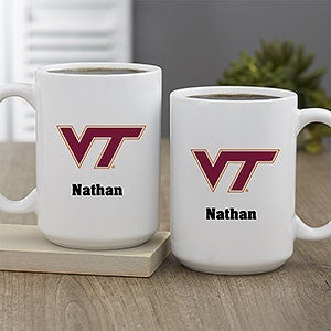 NCAA Virginia Tech Hokies Personalized Coffee Mug 15oz White