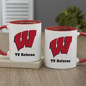 NCAA Wisconsin Badgers Personalized Coffee Mug 11oz. - Red