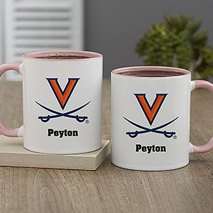 NCAA Virginia Cavaliers Personalized Coffee Mug 11oz. - Pink