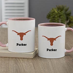 NCAA Texas Longhorns Personalized Coffee Mug 11oz Pink