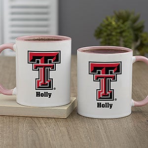 NCAA Texas Tech Red Raiders Personalized Coffee Mug 11oz Pink