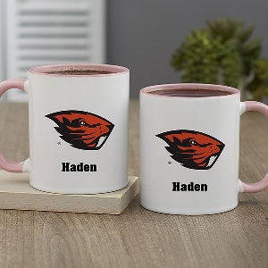 NCAA Oregon State Beavers Personalized Coffee Mug 11oz Pink