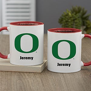 NCAA Oregon Ducks Personalized Coffee Mug 11oz Red