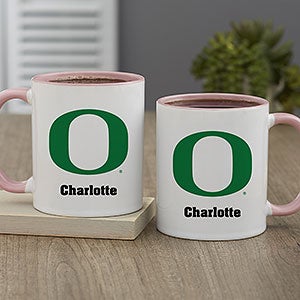 NCAA Oregon Ducks Personalized Coffee Mug 11oz Pink