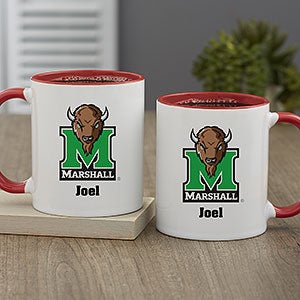 NCAA Marshall Thundering Herd Personalized Coffee Mug 11oz Red