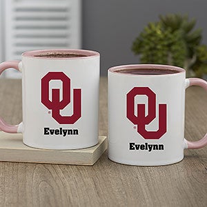 NCAA Oklahoma Sooners Personalized Coffee Mug 11oz. - Pink
