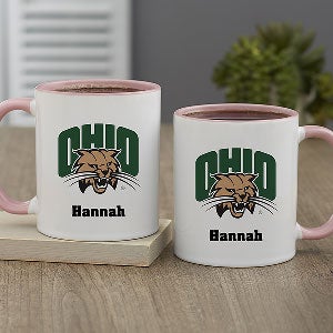 NCAA Ohio Bobcats Personalized Coffee Mug 11oz. - Pink