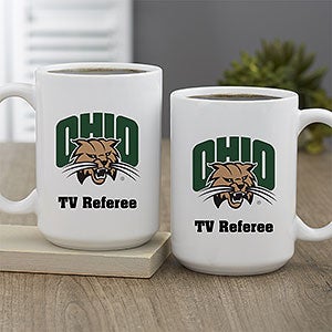 NCAA Ohio Bobcats Personalized Coffee Mug 15 oz. - White