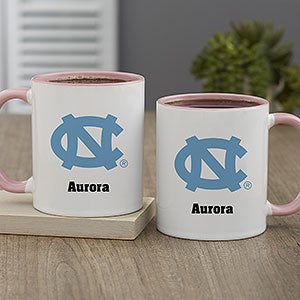 NCAA North Carolina Tar Heels Personalized Coffee Mug 11oz Pink