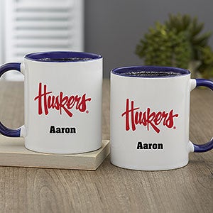 NCAA Nebraska Cornhuskers Personalized Coffee Mug 11oz Blue