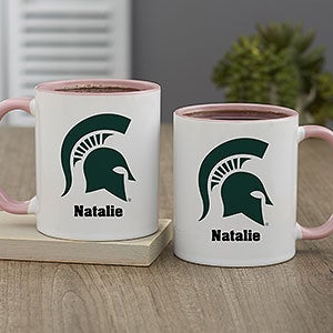 NCAA Michigan State Spartans Personalized Coffee Mug 11oz Pink
