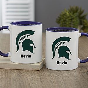 NCAA Michigan State Spartans Personalized Coffee Mug 11oz Blue