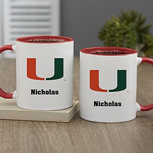 NCAA Miami Hurricanes Personalized Coffee Mug 11oz Red