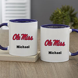 NCAA Ole Miss Rebels Personalized Coffee Mug 11oz Blue