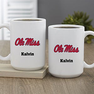 NCAA Ole Miss Rebels Personalized Coffee Mug 15oz White