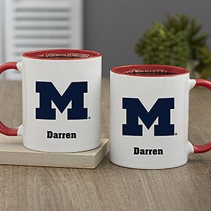 NCAA Michigan Wolverines Personalized Coffee Mug 11oz Red