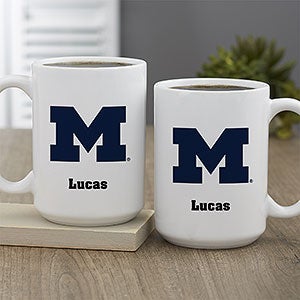 NCAA Michigan Wolverines Personalized Coffee Mug 15oz White