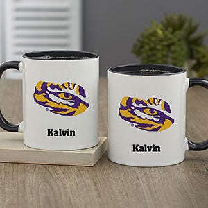 NCAA LSU Tigers Personalized Coffee Mug 11oz Black