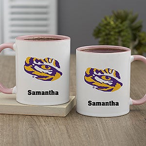 NCAA LSU Tigers Personalized Coffee Mug 11oz Pink