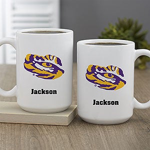 NCAA LSU Tigers Personalized Coffee Mug 15oz White