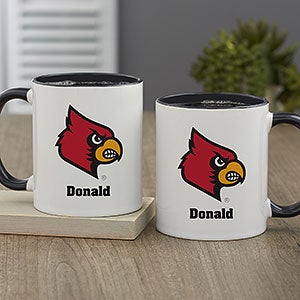NCAA Louisville Cardinals Personalized Coffee Mug 11oz Black