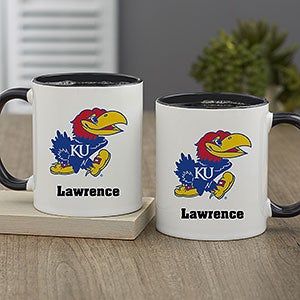 NCAA Kansas Jayhawks Personalized Coffee Mug 11oz Black