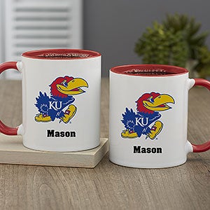 NCAA Kansas Jayhawks Personalized Coffee Mug 11oz Red