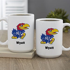 NCAA Kansas Jayhawks Personalized Coffee Mug 15oz White