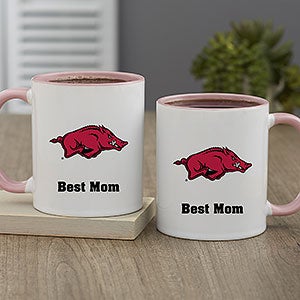 NCAA Arkansas Razorbacks Personalized Coffee Mug 11oz Pink