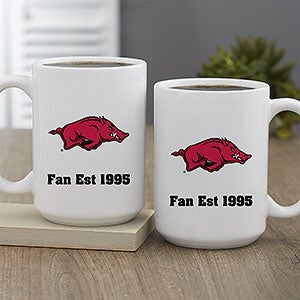 NCAA Arkansas Razorbacks Personalized Coffee Mug 15oz White
