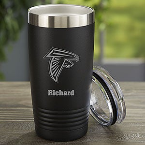 NFL Atlanta Falcons Personalized 20oz Black Stainless Steel Tumbler