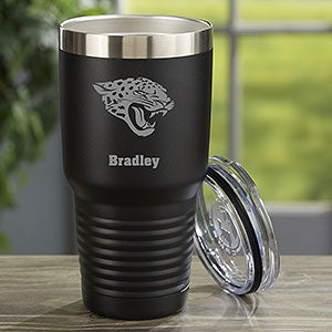 NFL Jacksonville Jaguars Personalized 30oz Black Stainless Steel Tumbler