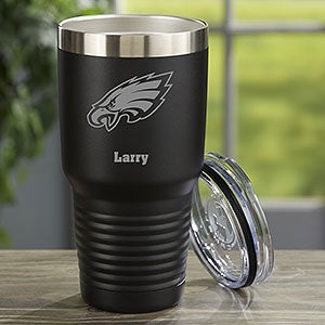 NFL Philadelphia Eagles Personalized 30 oz Black Stainless Steel Tumbler
