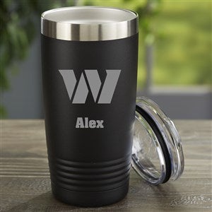 NFL Washington Football Team Personalized 20oz Black Stainless Steel Tumbler