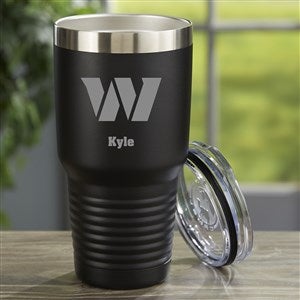 NFL Washington Football Team Personalized 30oz Black Stainless Steel Tumbler