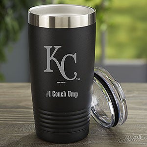 MLB Kansas City Royals Personalized 20 oz. Black Stainless Steel Tumbler