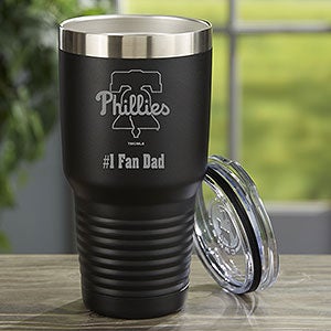 MLB Philadelphia Phillies Personalized 30 oz. Black Stainless Steel Tumbler